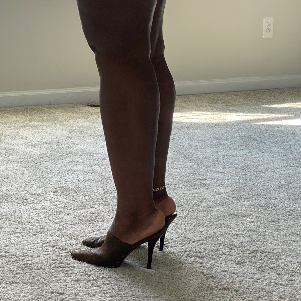 Pointy Toe Heeled Mule